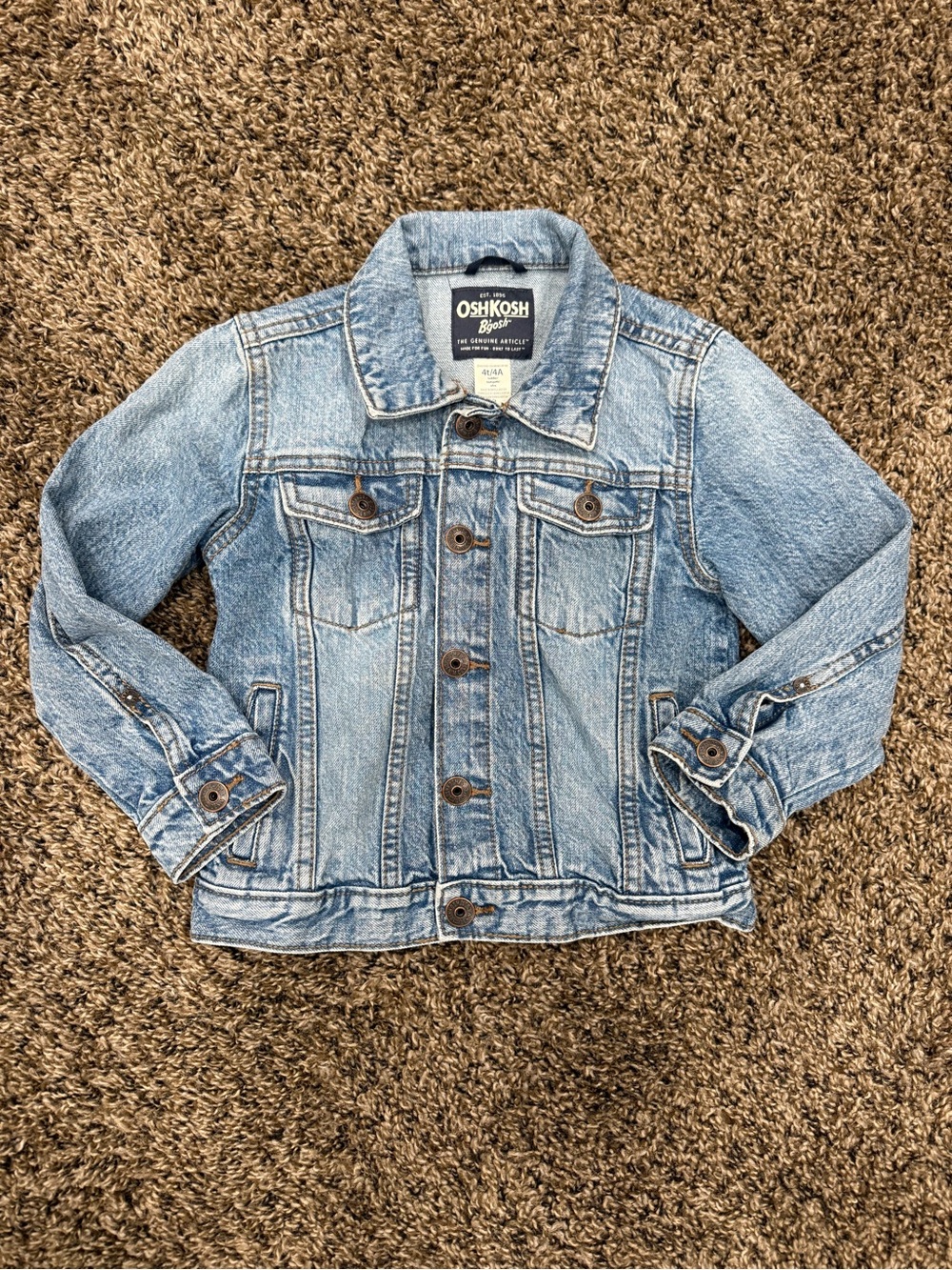 OshKosh B'gosh Light Blue Denim Jacket for Kids Size 4 T